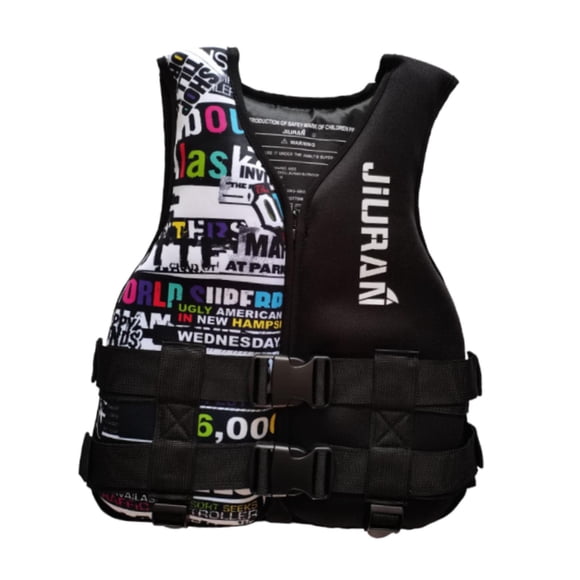 S SERENABLE Adults Life Vest Convenient Swim Jacket for Canoeing Swimming Paddleboarding XXL Black