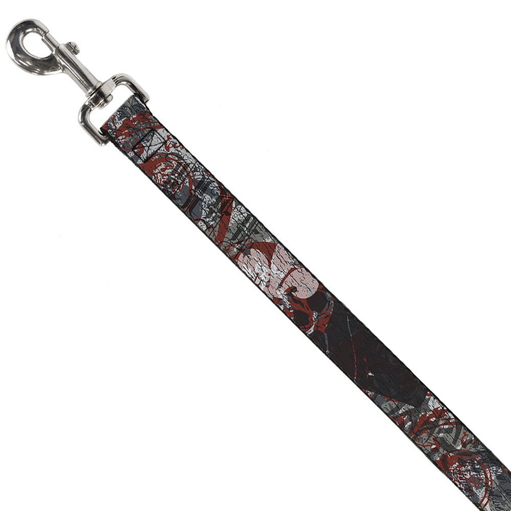 Buckle-Down Pet Leash, Dog Leash, Gothic Pattern, 6 Feet Long 1.0 Inch Wide