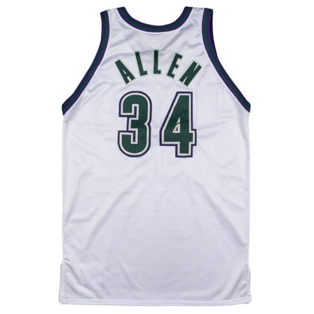 Ray Allen Game Used Team Issued Signed 1999 Milwaukee Bucks Jersey PSA MEARS