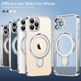 thumbnail image 4 of Funda GUAGUA para iPhone 12 Pro de 6.1 pulgadas con soporte magnético transparente, plateada, 4 of 9