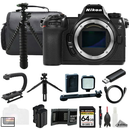 Nikon Z6 III Mirrorless Camera (Body)   64GB   Ext Batt  LED Light- ULTIMATE Kit