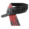 thumbnail image 5 of Walker & Williams GP-33 Red & Black Flames Padded Glove Leather Guitar Strap, 5 of 8