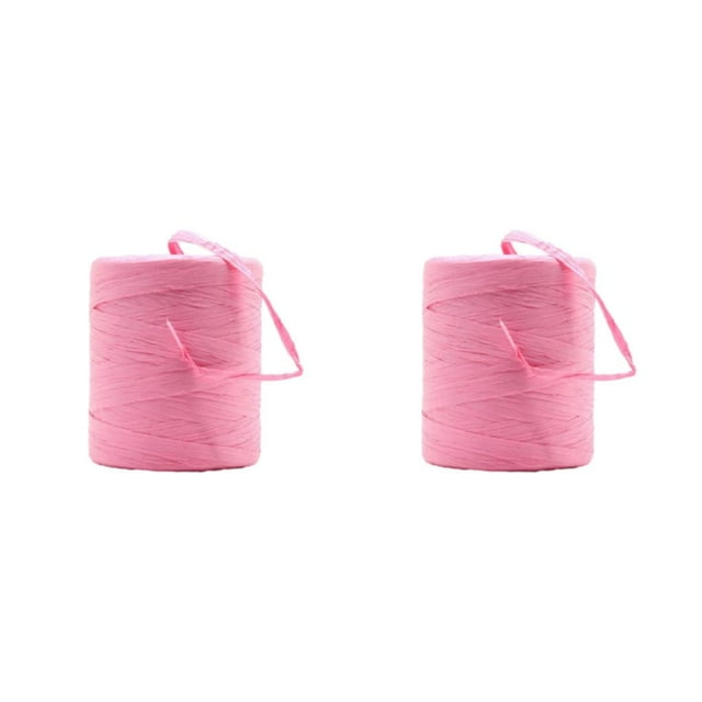 Guardoinrt Stunning DIY Crafts With Raffia Paper Yarn Easy To Wonderful DIY Projects Natural Paper Ribbon pink 2Set