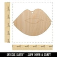 thumbnail image 2 of Kiss Lips Wood Holiday Christmas Tree Ornament Unfinished DIY Pre-Drilled Craft, 2 of 7