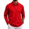 thumbnail image 3 of LWavelet Men's Polo Shirt Long Sleeve Collared Golf Shirts Quick Dry Lightweight 3-Button Performance Work Fishing Athletic Tops, 3 of 7