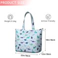 thumbnail image 4 of LightBlue Dinosaurs Stars Moons Pattern Travel Tote Bags for Women Carry On,Large Weekender Bags for Women Travel,Multi Functional Duffle Bag for Work,Shopping,Sports, 4 of 5