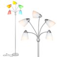 thumbnail image 1 of Medusa LED Floor Lamp with 10 Interchangeable Shades - Silver, 1 of 3