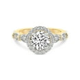 thumbnail image 3 of IGI Certified 3 Carat Round Shape Lab Grown Diamond Engagement Ring | 14K Yellow Gold |Micaela Halo Diamond Ring | FG-VS1-VS2 Quality Friendly Diamonds, 3 of 5