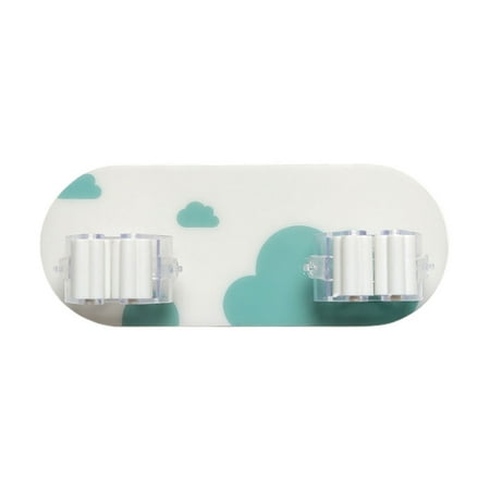 

Cute Clouds Bathroom Organizer Strong Bearing Load Broom Holder for Bathroom Kitchen Garage Entryway Double Buckle