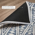 thumbnail image 6 of Addison Rugs Dream Shag Premium Machine Washable Transitional Tribal, Boho Blue Rectangle Rug, 5' x 7'6", 6 of 8