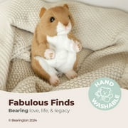 Bearington Collection Cheeks Stuffed Hamster, Ultra-Soft 6” Toy, Made With Premium Fill, Expressive Face And Natural Whiskers; Machine Washable, Gift For Animal Lovers, For Ages 1-14