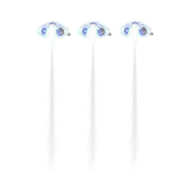 Pasadores de pelo con fibra luminosa, para fiestas, discotecas, bailar, multicolores, para trenzas
