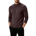 thumbnail image 3 of Frnrwgo Long Sleeve Shirts for Men Heavyweight Thermal Base Layer Mock Neck Solid Color Fall Winter, 3 of 10