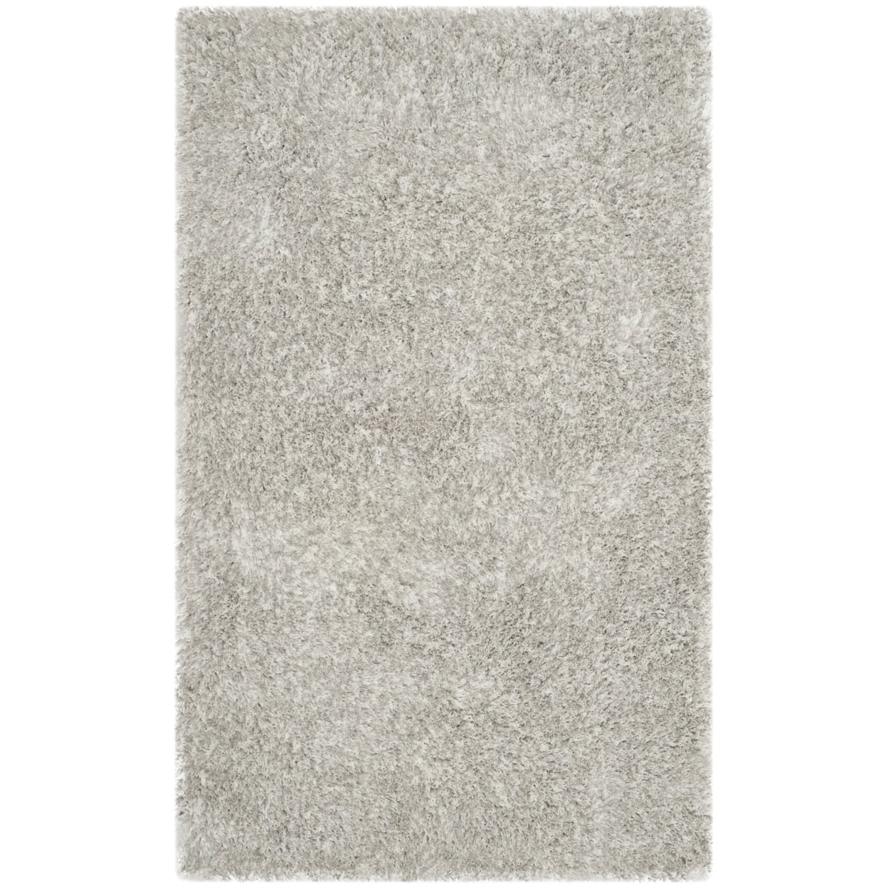 SAFAVIEH Toronto Deasun Solid Polyester Shag Area Rug, Light Grey, 3' x 5'