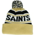 thumbnail image 2 of Youth '47 Black/Gold New Orleans Saints Hangtime Cuffed Knit Hat with Pom, 2 of 2