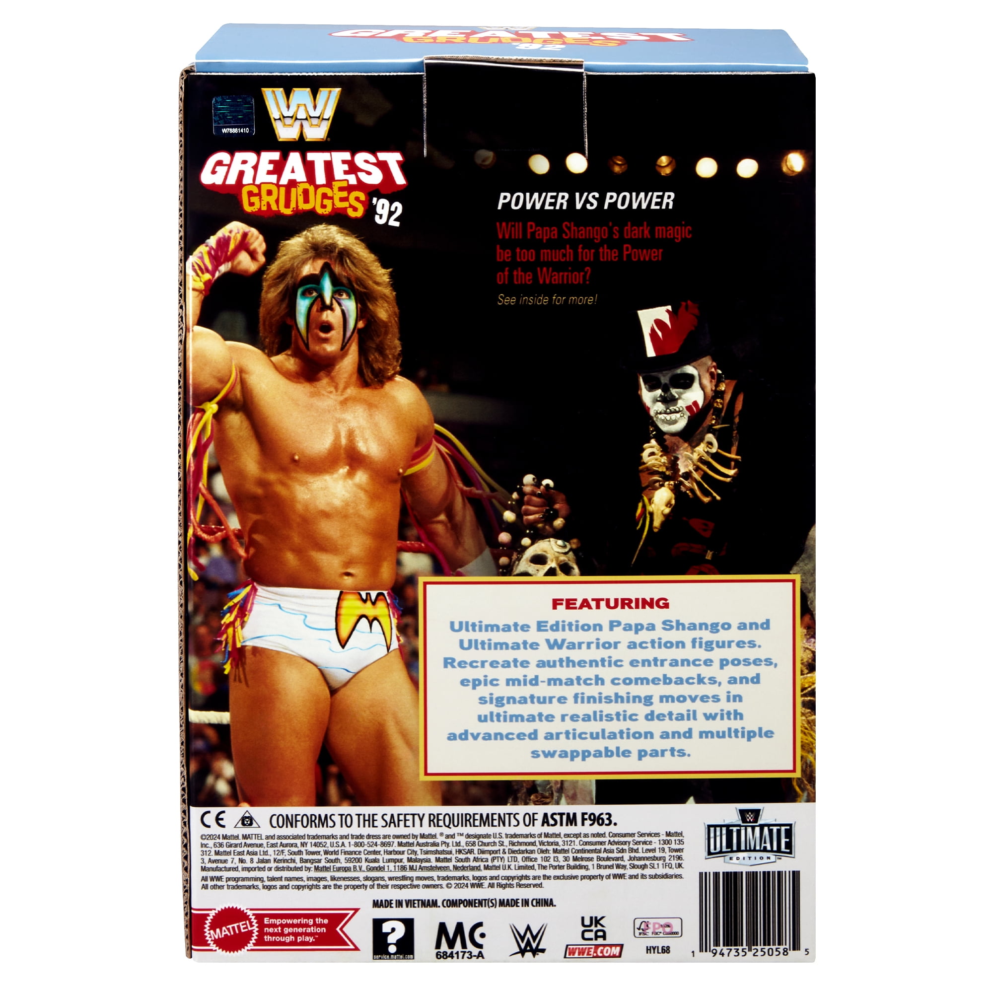Papa Shango & Ultimate Warrior - WWE Ultimate Edition 2-Pack Exclusive Mattel WWE Toy Wrestling Action Figures