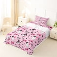 thumbnail image 5 of Manfei Gothic Halloween Twin Sheets,Girls Friendly Print Bedding,Pink,3pcs,1 Fitted Sheet and 1 Pillowcase, 5 of 6