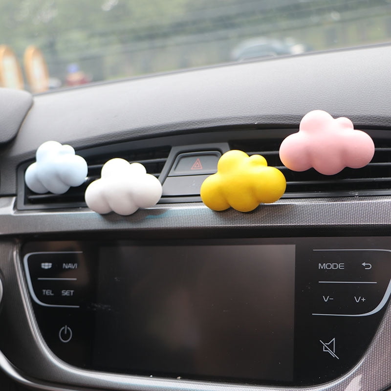 Jinsinto 4pcs Car Air Freshener Exhaust Clip, Cloud Shaped Car Aroma  Diffuser, Air Conditioner Trim, White, French Vanilla Scent, Gifts for Any  Occasion, Gifts for Friends