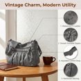 thumbnail image 6 of KXF Women Crossbody Handbags Waterproof Shoulder Bag Ladies Soft Leather Purse Satchel Multi Pocket Messenger Bag, 6 of 9