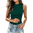 thumbnail image 4 of Cmtiyu Tank Tops for Women, Crew Neck Cinched Waist Sleeveless Ribbed Knit Tops, Casual Daily Slim Fit Blouses, S-2XL, 4 of 8
