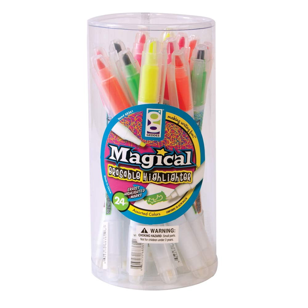 Raymond Geddes Magical Erasable Highlighters (Pack of 24)
