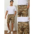 thumbnail image 5 of Unique Bargains Men's Animal Printed Shorts Regular Fit Summer Golf Shorts Pants 28 Tiger Print, 5 of 6