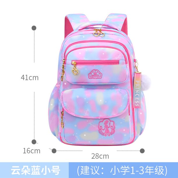 Mochila ortopédica de gran capacidad para niños, morral de escuela primaria, Color degradado, grado 1-3-6