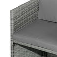 thumbnail image 4 of Outsunny 9 Steel Water-resistant Outdoor Conversation Sets with Chairs and Table, Dark Grey, 4 of 9
