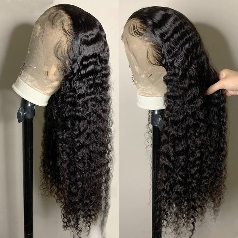 180% Density HD Lace Front Wigs Human Hair Deep Wave Wig  display picture 3