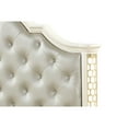 thumbnail image 3 of Beige Upholstery Queen Bed With Led Lights And Rails In Wood Headboard Wooden, 3 of 5