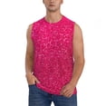 thumbnail image 1 of Balery Rose Red Glitter Camisetas sin mangas para hombre, absorbe la humedad y protege contra el mal olor.-3X-Large, 1 of 7