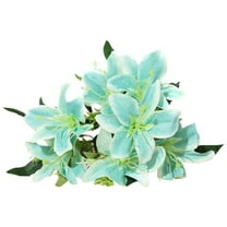 Zmeidao Artificial Lily Flowers, Fake Lily Flowers with Stems, Faux Lilies Bouquets for Indoor Outdoor Home Office Bedroom Table Centerpieces Party Decoration