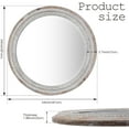 thumbnail image 5 of 24'' Round Wall Mounted Mirror, Wood Decorative Circle Mirrors, Boho Mirrors with Beaded Frame, Rustic Vanity Mirror, Distressed Mirror for Bathroom, Living Room, Bedroom, Entryway, 5 of 16