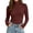 Wine, variant on cocolona Fall Base Layer Tops for Women Mock Neck Long Sleeve Elastic Shirts Solid Color Pullover Slim Blouses