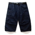 thumbnail image 2 of Pantalones cortos holgados informales de talla europea para hombre, pantalones cortos con múltiples bolsillos, 2 of 5