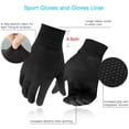 thumbnail image 3 of Guantes con forro calefactable, guantes para pantalla táctil, guantes de ciclismo, guantes para correr, resistentes al viento, transpirables, antideslizantes, ideales para ciclismo, deportes, correr, esquí, snowboard, motociclismo(M) JM Guantes, 3 of 5