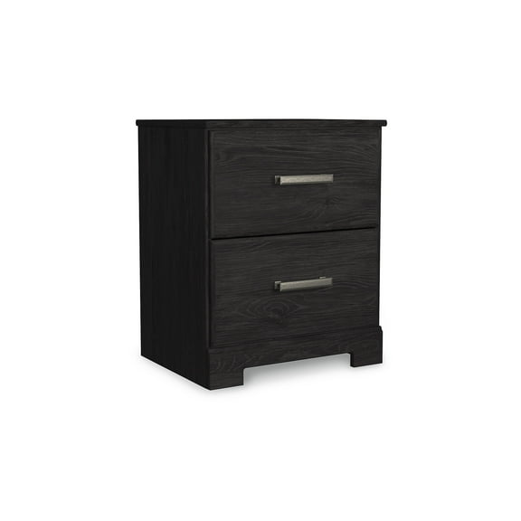 Signature Design by Ashley Casual Belachime 2 Drawer Nightstand, Black