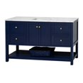 thumbnail image 5 of Lakeshore 60" Single Bathroom Vanity with Royal Blue Cabinet and Engineered Carrara Top, 5 of 6