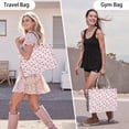 thumbnail image 6 of Large Capacity Tote Bag,White Pink Butterfly Flower Pattern Handbag Fashion Luxury Tote Bag,15.7"x13"x 5.1" Inches,Laptop Compatible, 6 of 6