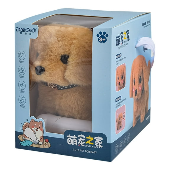 Electronic Robot Dog Plush Puppy Toy For Age 3 4 5 6 Toy Supplies (Golden Retriever)