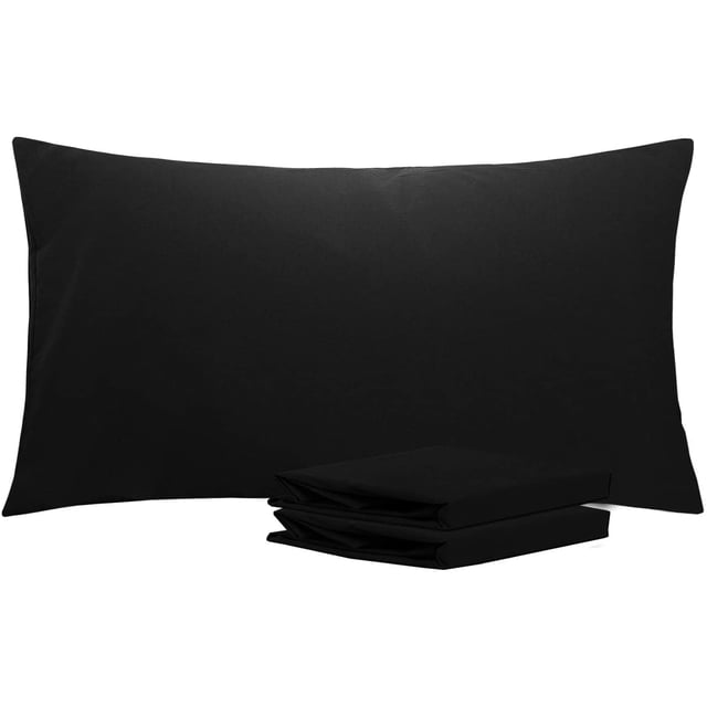 NTBAY Juego de 2 fundas de almohada estándar, 100% microfibra cepillada de 1800 hilos, súper suaves y acogedoras, resistentes a las arrugas, la decoloración y las manchas con cierre de sobre, fundas d