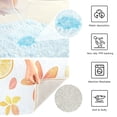 thumbnail image 3 of Yayeee Bath Rugs for Bathroom Floor Set of 2 Non Slip Fluffy Soft Absorbent Mat, White Floral Orange, 3 of 7