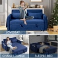 thumbnail image 4 of KINFFICT Futon Sofa Bed, Convertible Loveseat Sleeper, Modern Sofa Bed for Living Room/Apt, Blue, 4 of 10