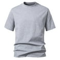 thumbnail image 4 of Bcfgryg Men's Short Sleeved T Shirt Double Layer Solona Half Neck Loose Short Sleeved T Shirt Bottom Shirt T-shirts for Men, 4 of 5