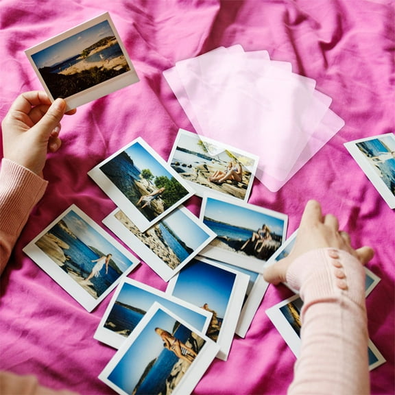 BESTYASH 100Pcs Clear Peel and Stick Laminating Sheets for Photo, Label, Document and Preservation