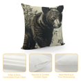 thumbnail image 4 of PRATYUS Lodge Cabin Throw Pillow Cover Woodland Animals Pillow Cover,Wildlife Bear Moose Elk Deer Cushion Case Farmhouse Cottage Reindeer Vintage Pine Trees Rustic Cushion Cover 22x22in, 4 of 5