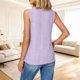 thumbnail image 5 of Camisetas de Cuello en V de las Mujeres sin Mangas Sólido Casual de Verano Camiseta de Poliéster Suave, Camisetas Básicas de Cuello en V de las Mujeres para la Capa de la Fiesta Diaria, 5 of 9
