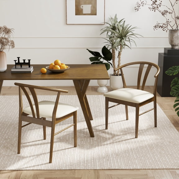 Wishbone Dining Chairs, Set of 2, Walnut
