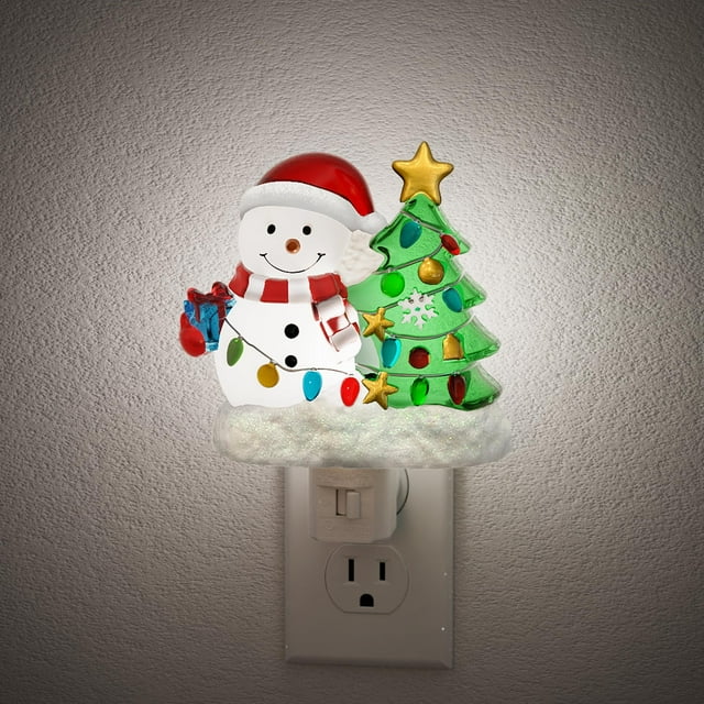 Luz nocturna JandCase para árbol de Navidad y muñeco de nieve, 5000 K, 1 W