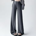 thumbnail image 5 of Women's Casual High Waist Wide Leg Pants - Comfortable Loungewear for Everyday and Activities - Breathable Summer and Fall Style, 5 of 7